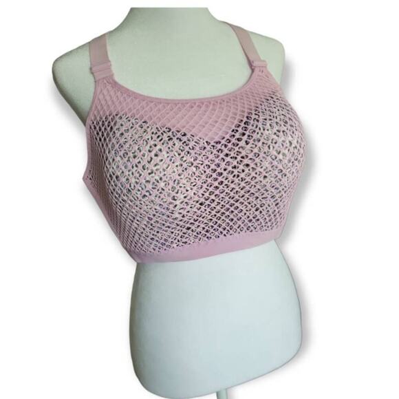 Victoria's Secret Women's Sport Mesh Camo Print Lilac Pink Sports Bra - Picture 2 of 8